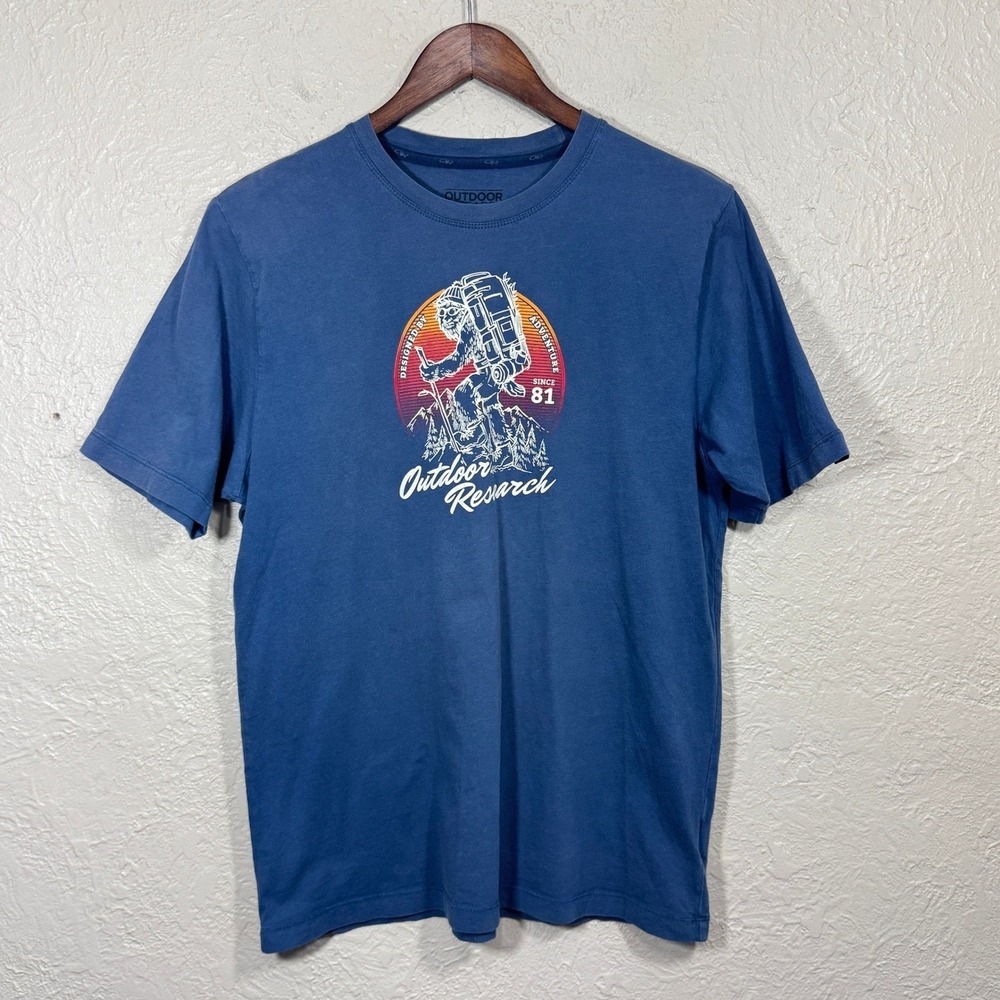 Outdoor Research Graphic Tee Medium Sasquatch Hiking Mountains Logo T-Shirt Gorp
